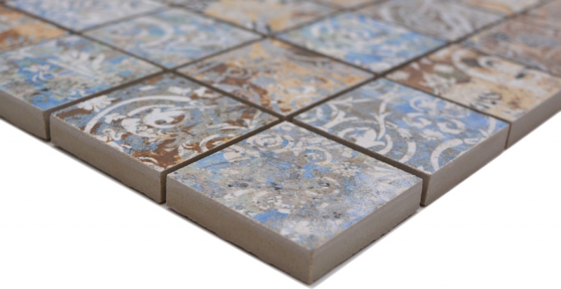 Mano patrón de cerámica mosaico de gres porcelánico fuerte multicolor mate pared piso cocina baño ducha MOS14-47CV_m