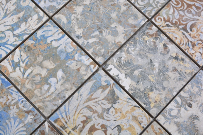 Muestra de mano cerámica mosaico porcelana gres fuerte multicolor mate pared suelo cocina baño ducha MOS16-71CV_m