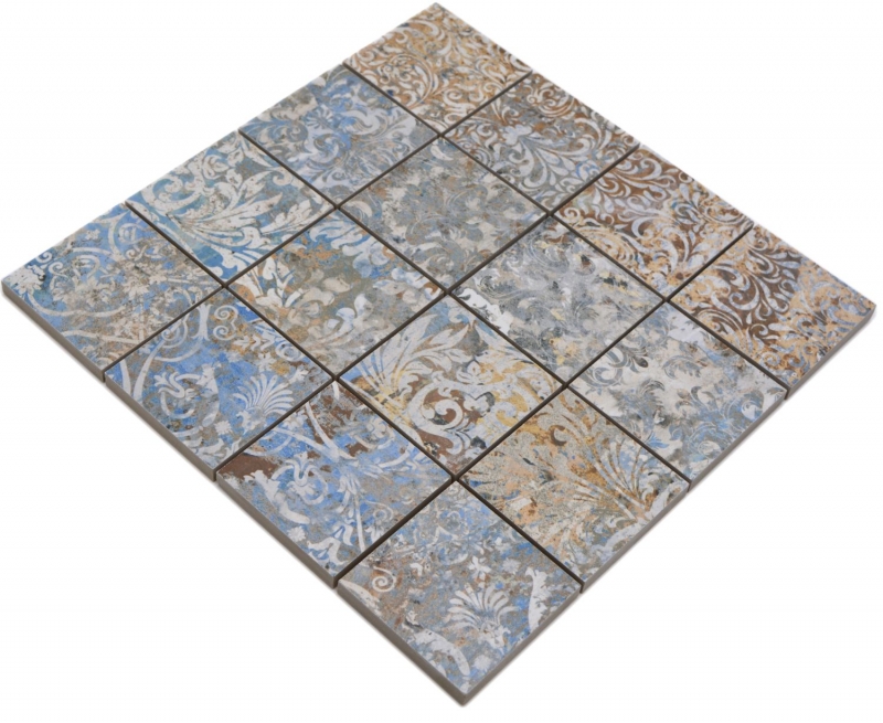 Muestra de mano cerámica mosaico porcelana gres fuerte multicolor mate pared suelo cocina baño ducha MOS16-71CV_m