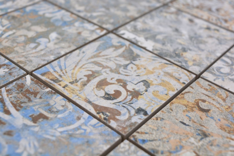 Muestra de mano cerámica mosaico porcelana gres fuerte multicolor mate pared suelo cocina baño ducha MOS16-71CV_m