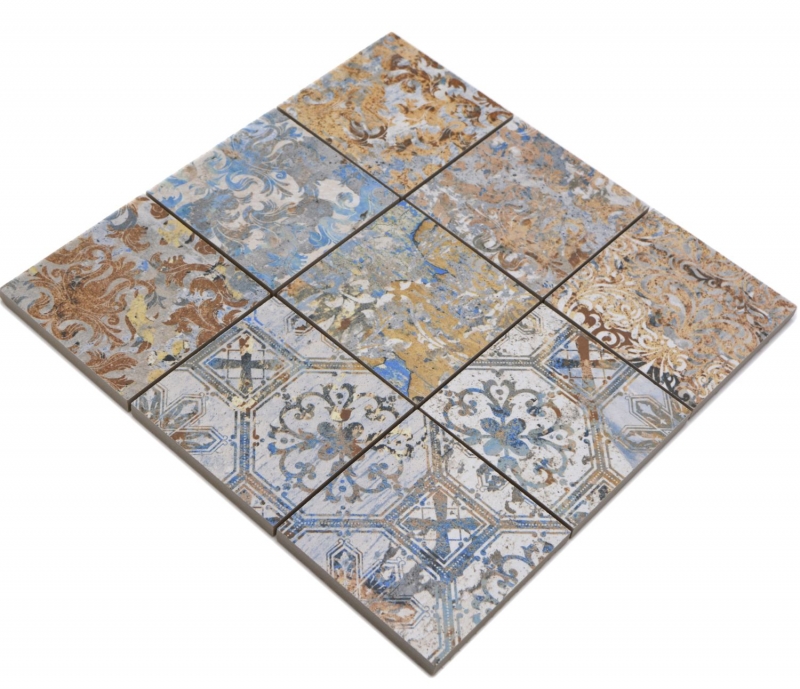 Muestra de mano cerámica mosaico porcelana gres fuerte multicolor mate pared suelo cocina baño ducha MOS23-95CV_m