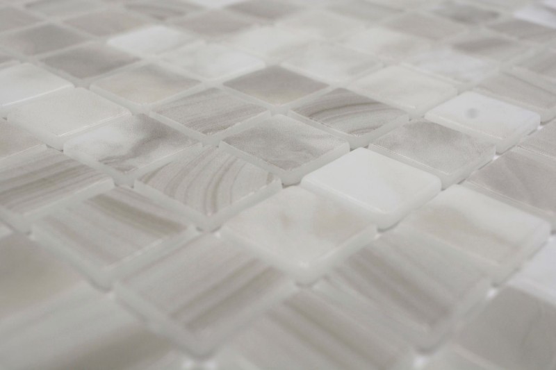 Muestra de mano piscina mosaico piscina mosaico de vidrio beige claro iridiscente pared suelo cocina baño ducha MOS220-P56251_m