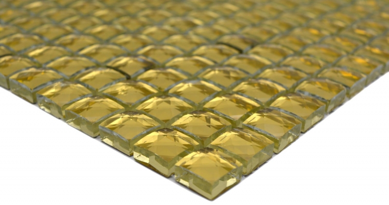Mano patrón de diamante azulejo de mosaico de oro brillante piso de la pared cocina baño ducha MOS130-GO821_m