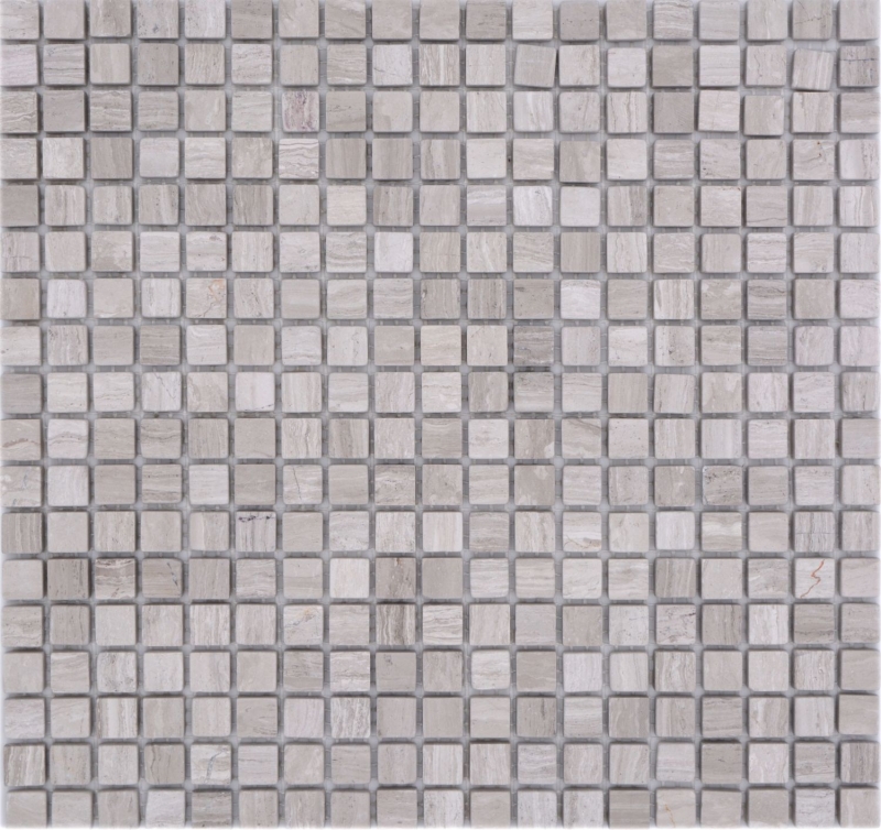 Muestra de la mano de piedra natural mosaico de mármol gris mate pared piso cocina baño ducha MOS38-15-2012_m