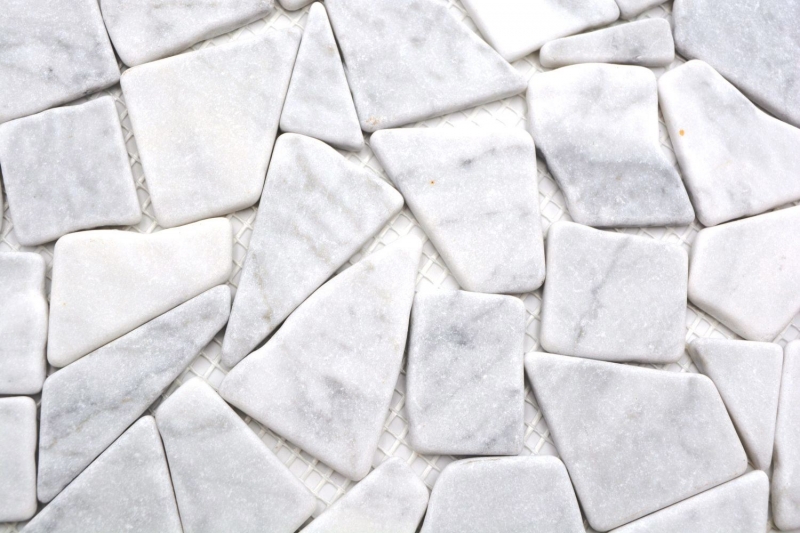 Muestra de la mano de piedra natural de mármol mosaico blanco carrara aspecto mate pared piso cocina baño ducha MOS44-30-2030_m