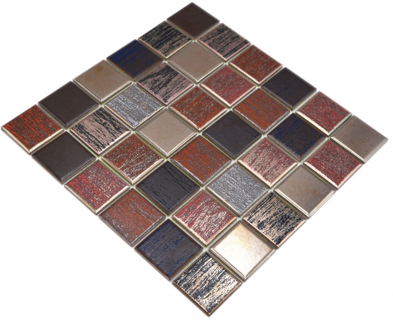 Muestra de mano cerámica mosaico cerámica multicolor mate pared cocina baño ducha MOS24-1235_m