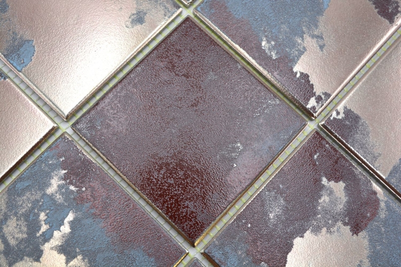 Mano patrón de cerámica mosaico de cerámica multicolor mate pared cocina baño ducha MOS22-1236_m