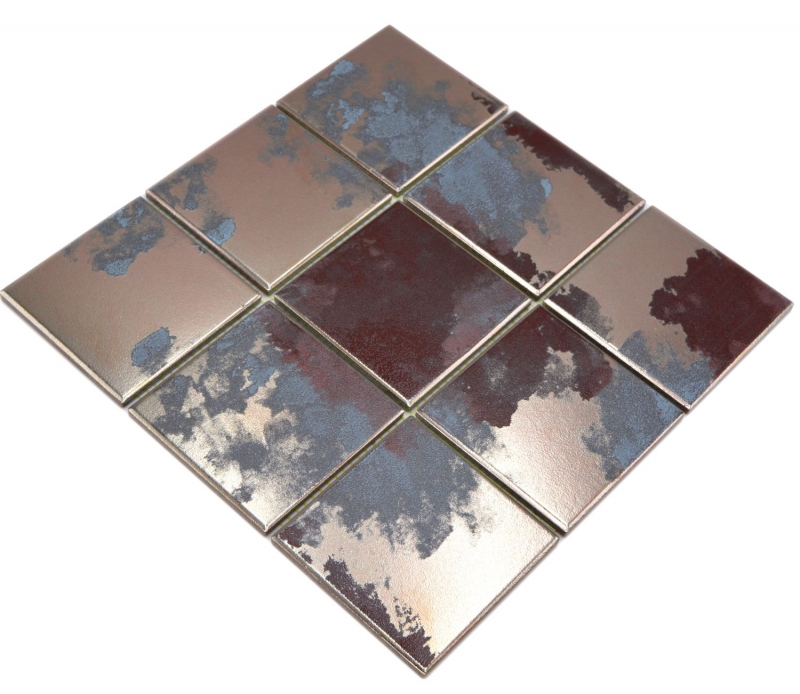 Mano patrón de cerámica mosaico de cerámica multicolor mate pared cocina baño ducha MOS22-1236_m
