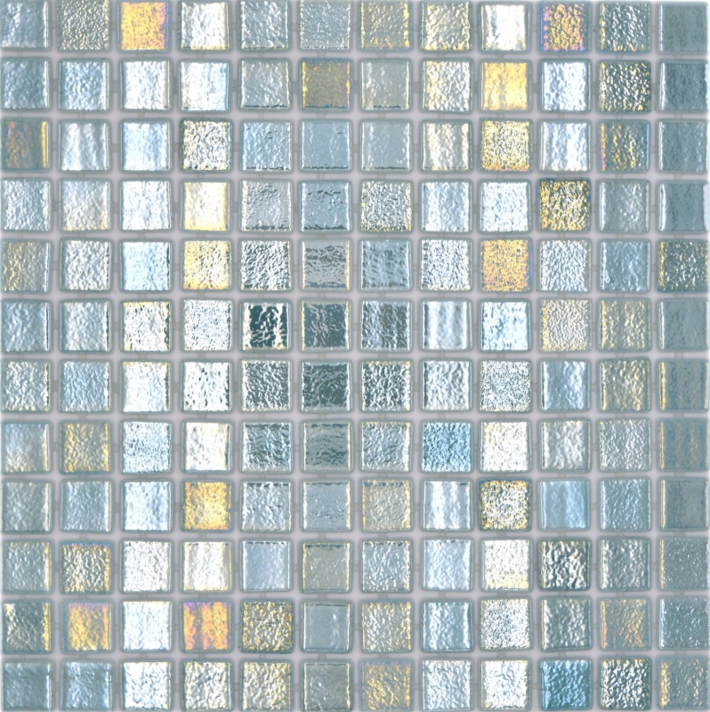 Muestra de mano piscina mosaico piscina mosaico de vidrio verde pastel iridiscente multicolor brillante pared suelo cocina baño ducha MOS220-P55253_m