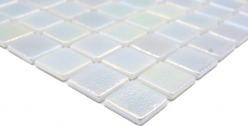 Muestra de mano piscina mosaico piscina mosaico de vidrio crema iridiscente multicolor brillante pared suelo cocina baño ducha MOS220-P55254_m