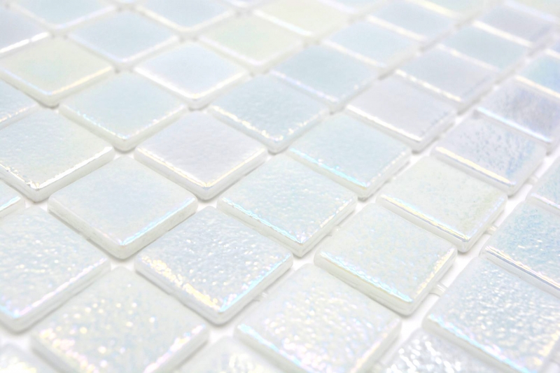 Muestra de mano piscina mosaico piscina mosaico de vidrio crema iridiscente multicolor brillante pared suelo cocina baño ducha MOS220-P55254_m