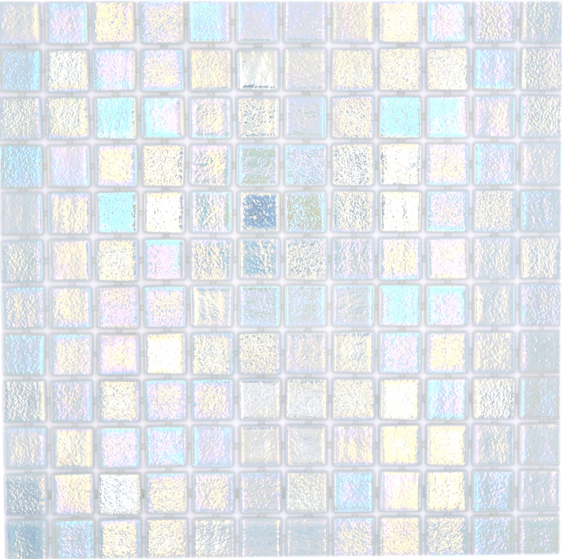 Muestra de mano piscina mosaico piscina mosaico de vidrio crema iridiscente multicolor brillante pared suelo cocina baño ducha MOS220-P55254_m