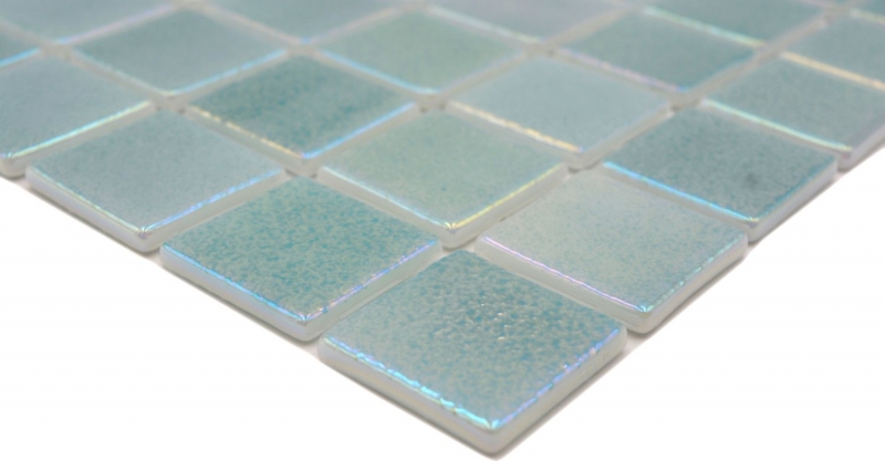 Muestra de mano piscina mosaico piscina mosaico de vidrio verde pastel iridiscente multicolor brillante pared suelo cocina baño ducha MOS220-P55383_m