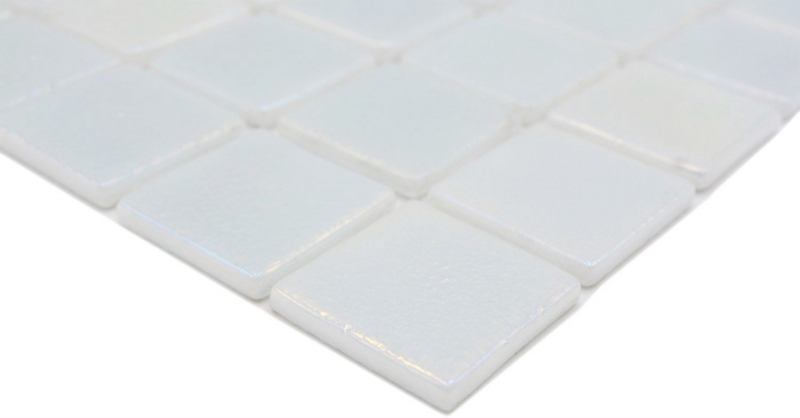 Muestra de mano piscina mosaico piscina mosaico de vidrio crema iridiscente multicolor brillante pared suelo cocina baño ducha MOS220-P55384_m