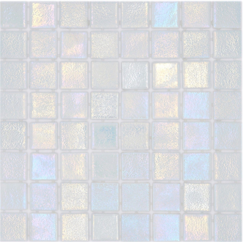 Muestra de mano piscina mosaico piscina mosaico de vidrio crema iridiscente multicolor brillante pared suelo cocina baño ducha MOS220-P55384_m