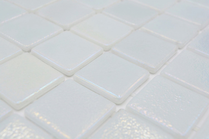 Muestra de mano piscina mosaico piscina mosaico de vidrio crema iridiscente multicolor brillante pared suelo cocina baño ducha MOS220-P55384_m
