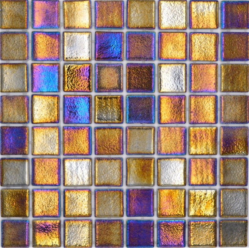 Muestra de mano piscina mosaico piscina mosaico de vidrio negro multicolor iridiscente pared suelo cocina baño ducha MOS220-P55386_m