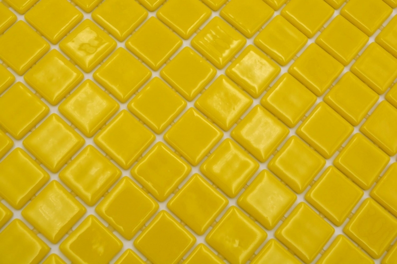 Muestra de mano piscina mosaico piscina mosaico de vidrio mosaico amarillo brillante pared suelo cocina baño ducha MOS220-P25801_m