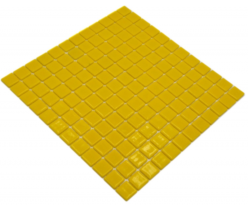 Muestra de mano piscina mosaico piscina mosaico de vidrio mosaico amarillo brillante pared suelo cocina baño ducha MOS220-P25801_m