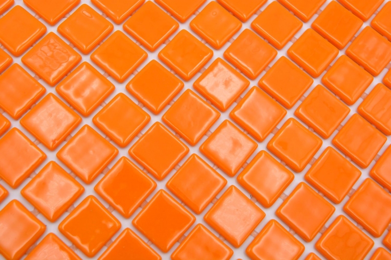 Muestra de mano piscina mosaico piscina mosaico de vidrio mosaico naranja brillante pared suelo cocina baño ducha MOS220-P25820_m