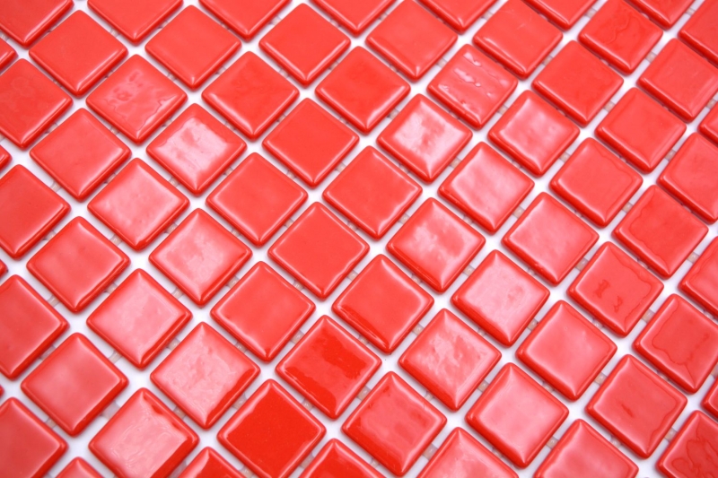 Muestra de mano piscina mosaico piscina mosaico de vidrio mosaico rojo brillante pared suelo cocina baño ducha MOS220-P25808_m