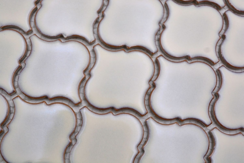Muestra de mano cerámica mosaico mosaico azulejos blanco antiguo brillante pared suelo cocina baño ducha MOS13-PAW5_m