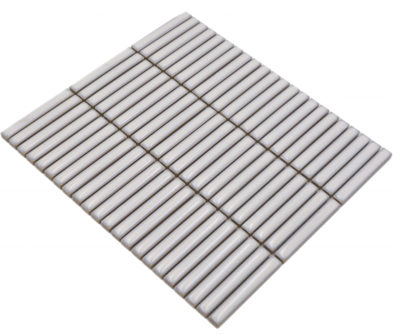Muestra de mano cerámica mosaico mosaico azulejos blanco antiguo brillante pared cocina baño ducha MOS24-CG31_m