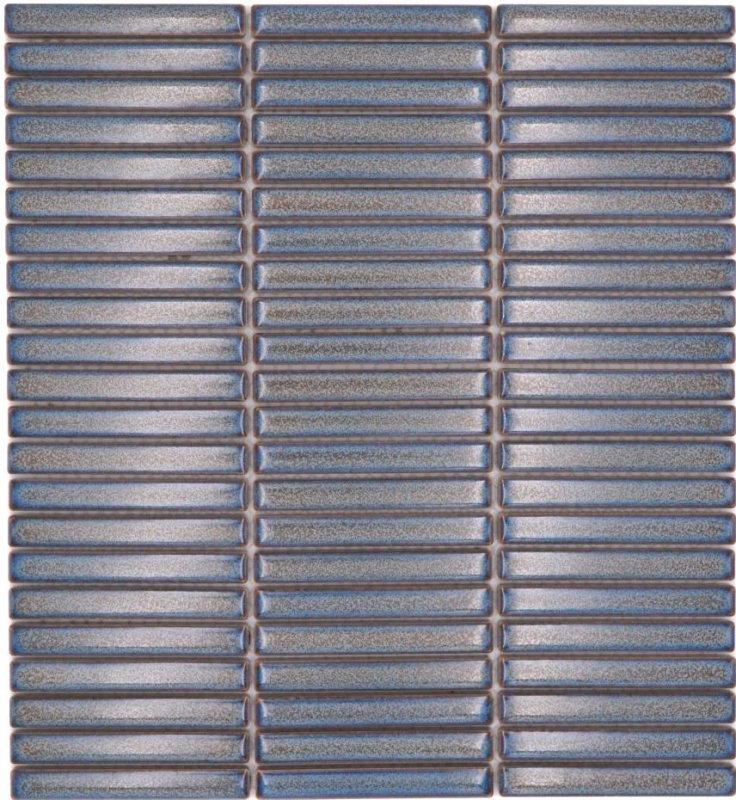 Muestra de mano cerámica mosaico mosaico azulejos gris azul brillante pared cocina baño ducha MOS24-CG41_m