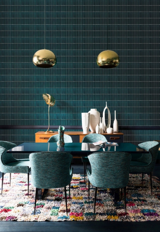 Muestra de mano cerámica mosaico mosaico azulejos verde brillante pared cocina baño ducha MOS24-CG61_m