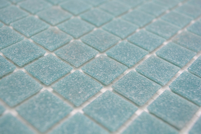 Azulejo de mosaico de vidrio Azul Pastel Gris Clásico pegado con papel - MOS200-A52