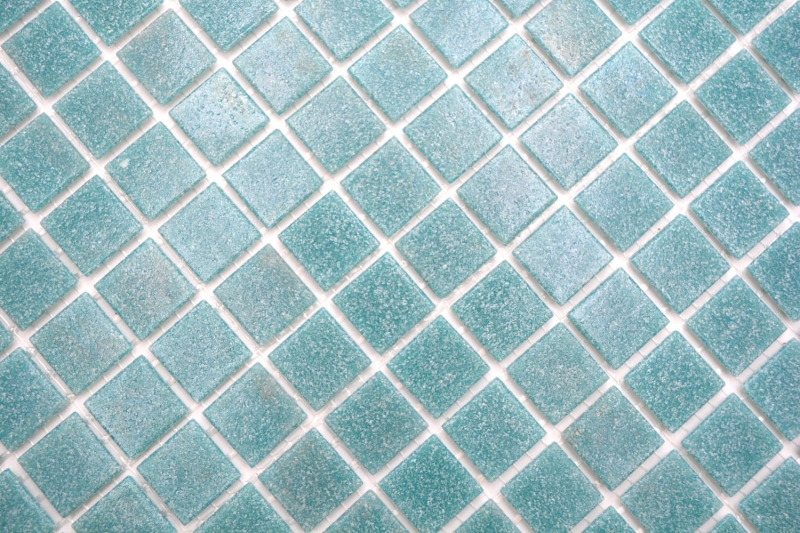 Azulejo de mosaico de vidrio Azul Pastel Gris Clásico pegado con papel - MOS200-A52