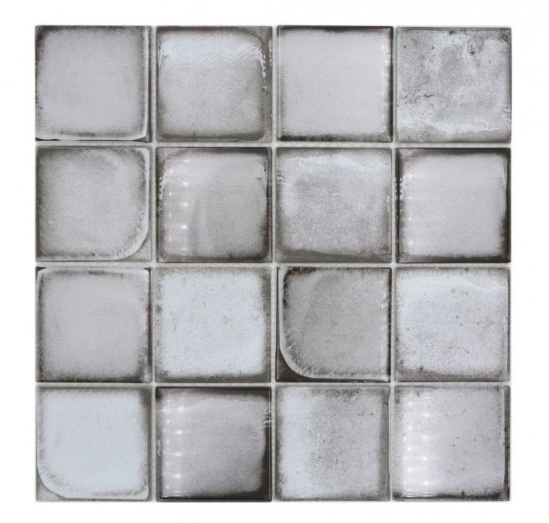 Azulejo de mosaico de vidrio Retro Vinatage estilo cemento gris pastel MOS88-S02