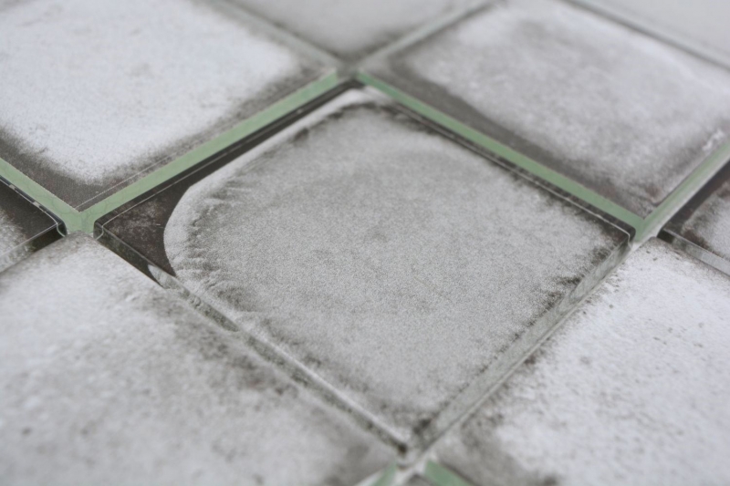 Azulejo de mosaico de vidrio Retro Vinatage estilo cemento gris pastel MOS88-S02