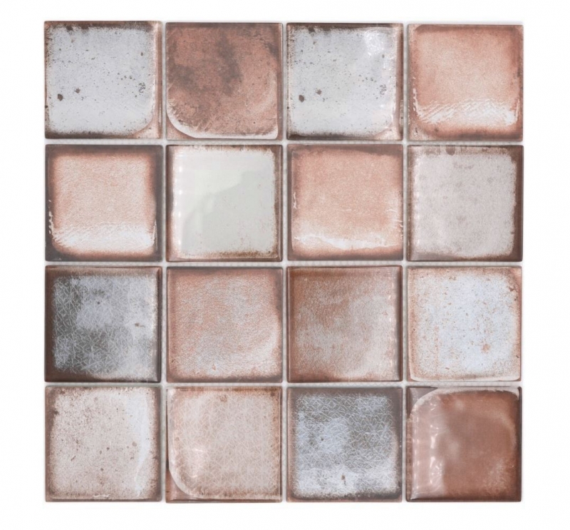 Azulejo de mosaico de vidrio Retro Vinatage Cement Style Pastel Beige MOS88-S06