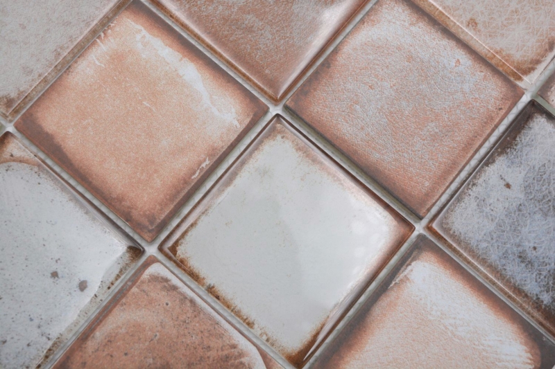 Azulejo de mosaico de vidrio Retro Vinatage Cement Style Pastel Beige MOS88-S06