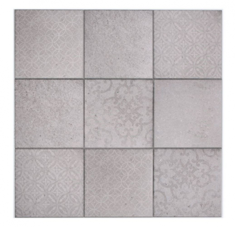 Mosaico autoadhesivo estera de vinilo shabby chic ornamento gris MOS200-SCELLO