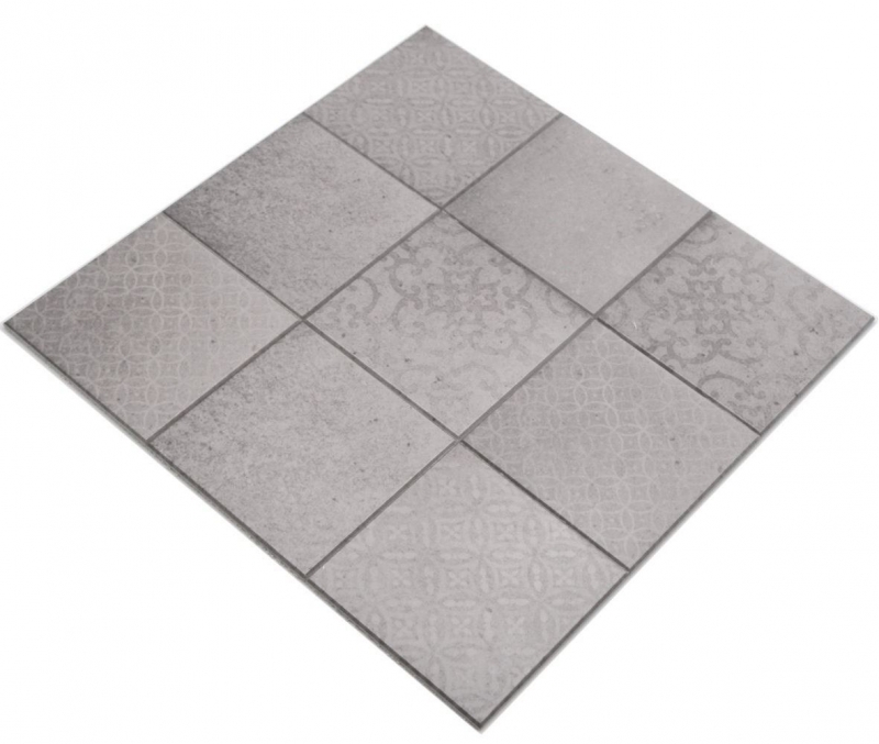 Mosaico autoadhesivo estera de vinilo shabby chic ornamento gris MOS200-SCELLO