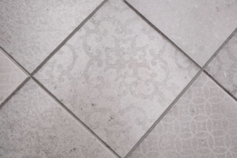 Mosaico autoadhesivo estera de vinilo shabby chic ornamento gris MOS200-SCELLO