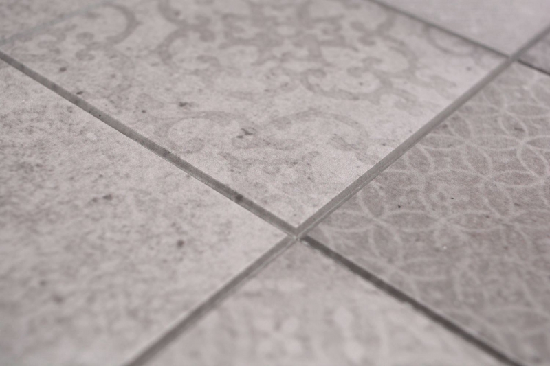 Mosaico autoadhesivo estera de vinilo shabby chic ornamento gris MOS200-SCELLO
