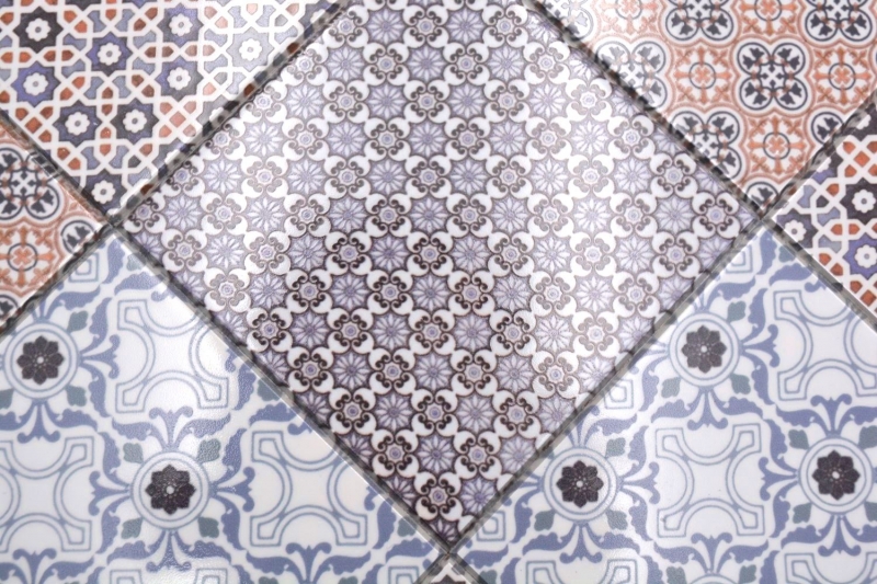 Mosaico autoadhesivo estera de vinilo retro estilo casa de campo MOS200-S1404