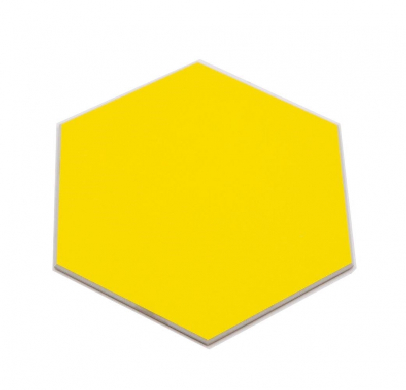 Mosaico de vinilo hexagonal autoadhesivo amarillo MOS200-S07