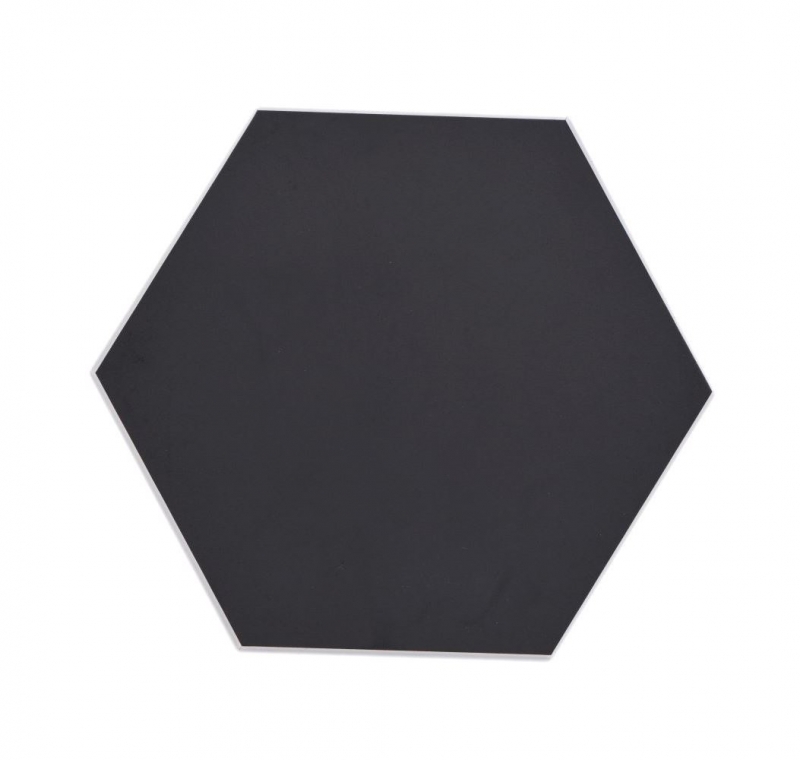Mosaico de vinilo hexagonal autoadhesivo negro MOS200-S03