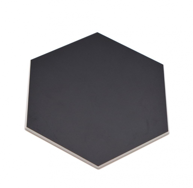 Mosaico de vinilo hexagonal autoadhesivo negro MOS200-S03