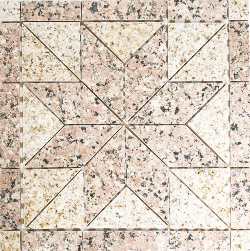 Mosaico Incrustación Rosone Piedra Natural Mosaico Arena Rosso beige rosa Artículo SPO 850/ST30