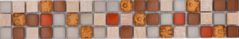 Moldura de borde de piedra natural rodapié mosaico de vidrio borde acento moldura decoración - MOS92-BO1109