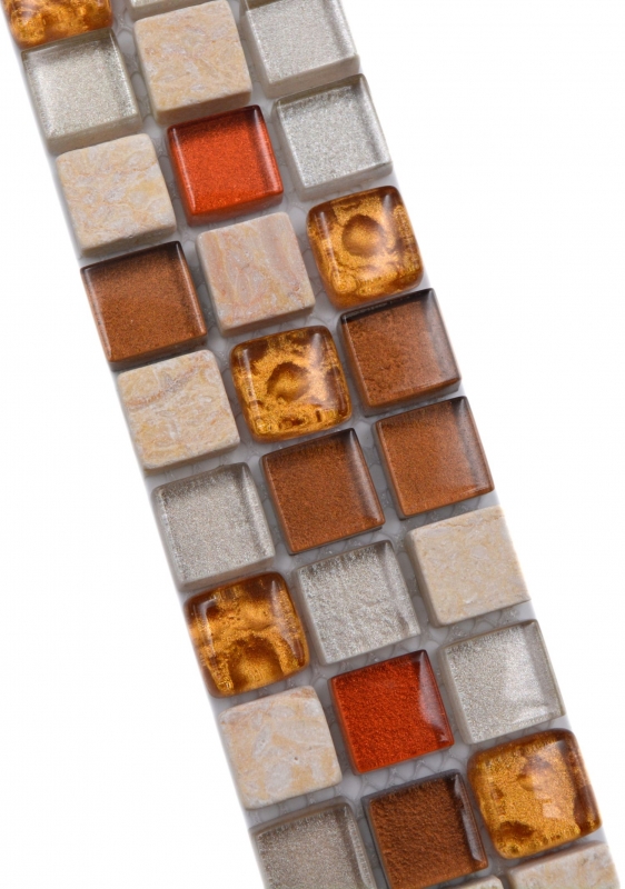 Moldura de borde de piedra natural rodapié mosaico de vidrio borde acento moldura decoración - MOS92-BO1109