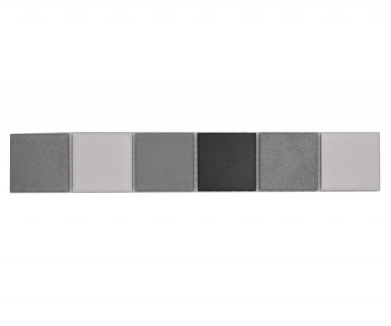 Mosaico Borde mixto cerámica gris MOS14BOR-0123