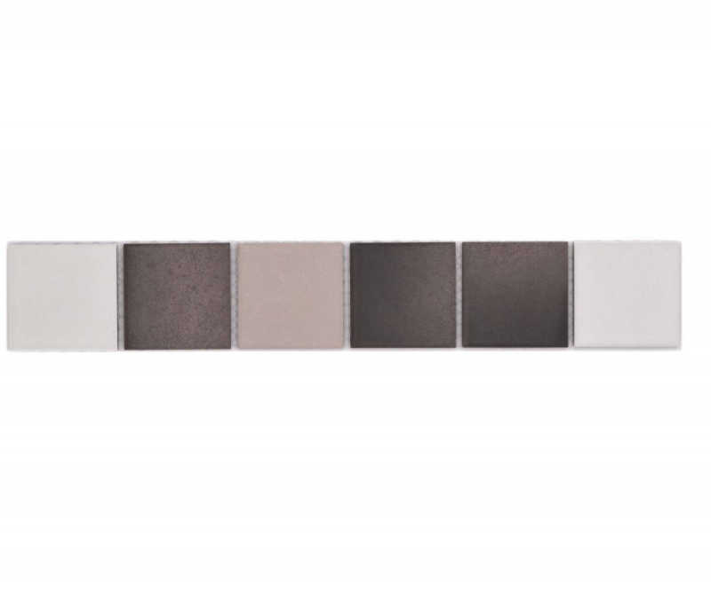 Mosaico cenefa beige marrón cerámica MOS14BOR-1213