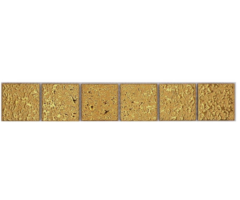 Mosaico cenefa estructura dorada MOS16BOR-0707