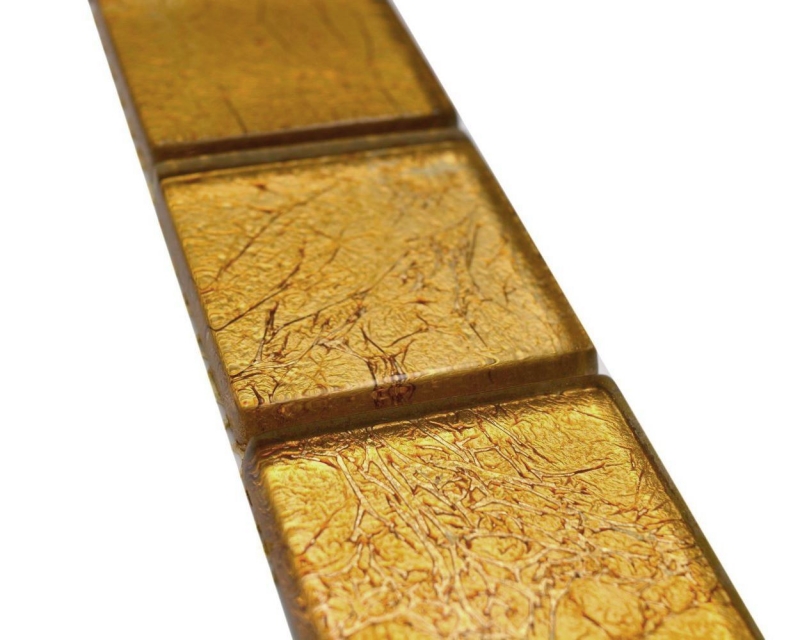 Mosaico frontera frontera mosaico de vidrio mosaico azulejo estructura de oro MOS120BOR-0786